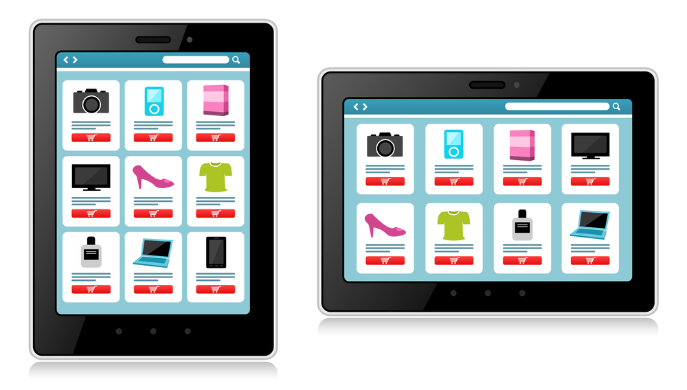 Illustration of online store product pages - a crucial part of good SEO strategy