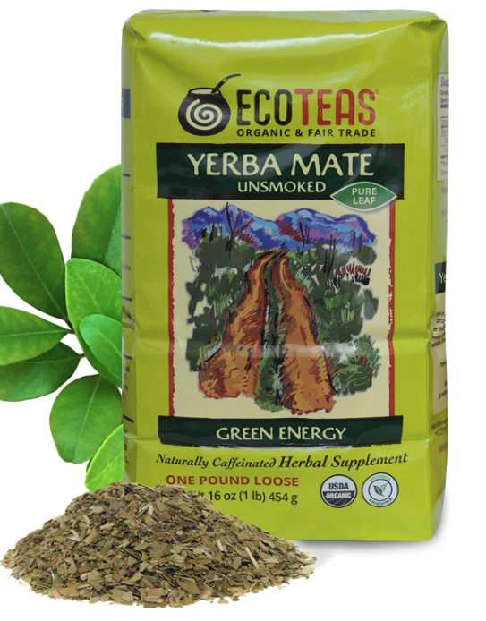 Eco Teas: Yerba Mate Pure Leaf Loose Tea Green Energy Unsmoked